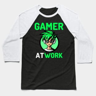 Gamer At Work Baseball T-Shirt